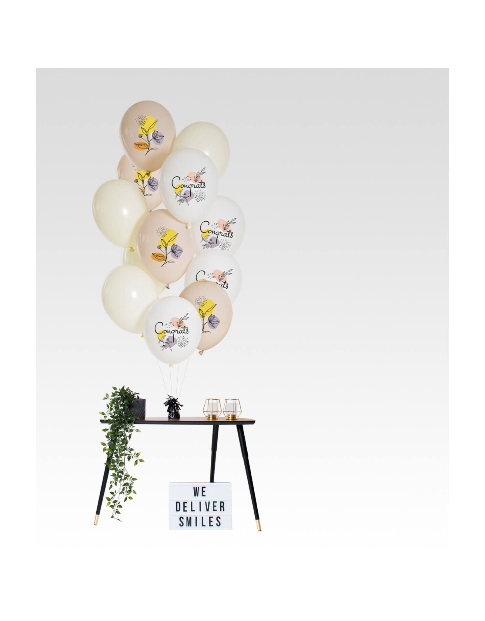 Latex ballonnenset congrats 33 cm 12 stuks