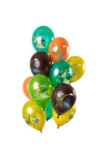 Latex ballonnenset Dino roars 33 cm 12 stuks