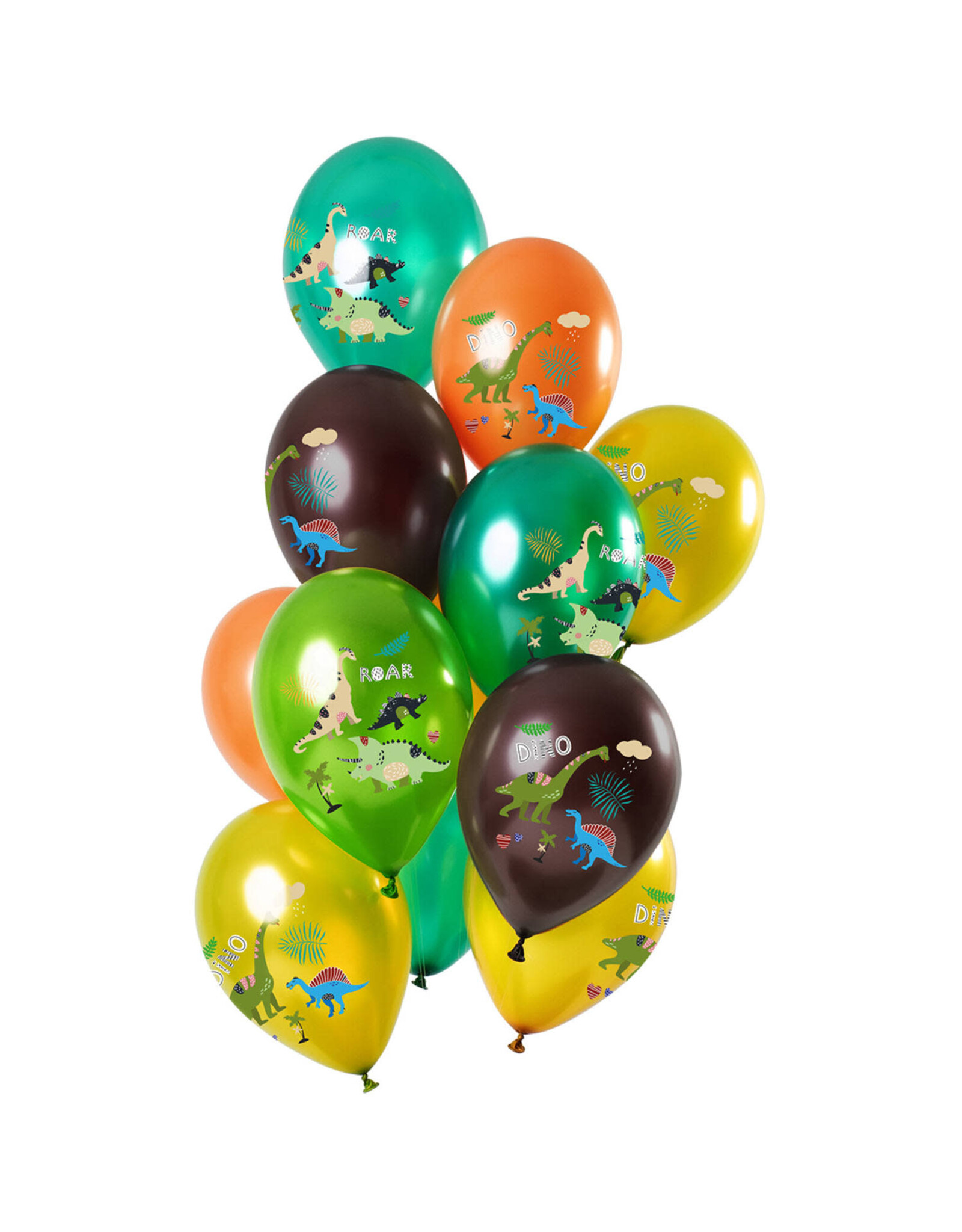 Latex ballonnenset Dino roars 33 cm 12 stuks