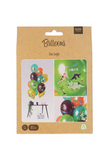 Latex ballonnenset Dino roars 33 cm 12 stuks