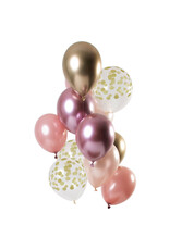 Latex ballonnenset golden blush 33 cm 12 stuks