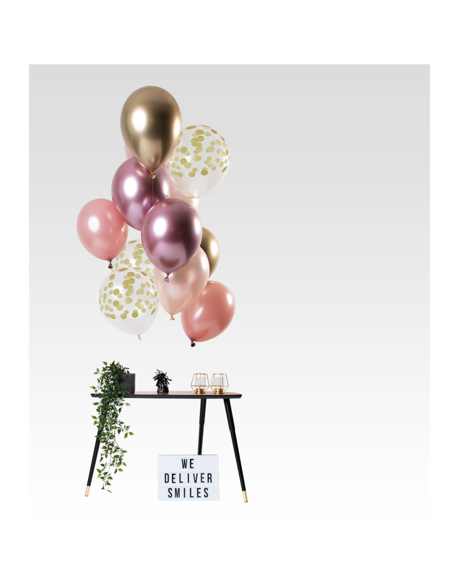 Latex ballonnenset golden blush 33 cm 12 stuks