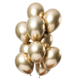 Latex ballonnenset let it shine goud 33 cm 12 stuks