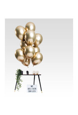 Latex ballonnenset let it shine goud 33 cm 12 stuks