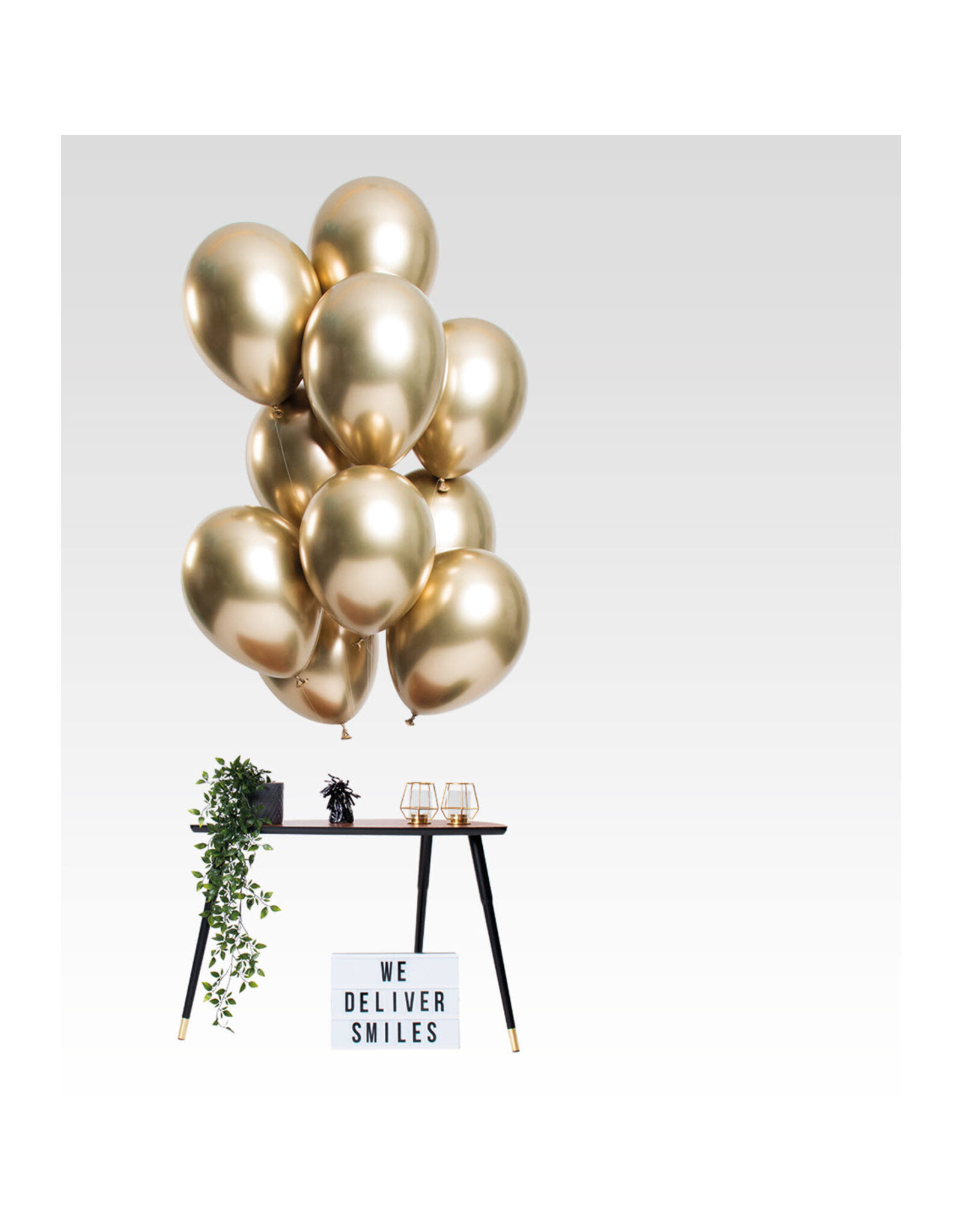Latex ballonnenset let it shine goud 33 cm 12 stuks