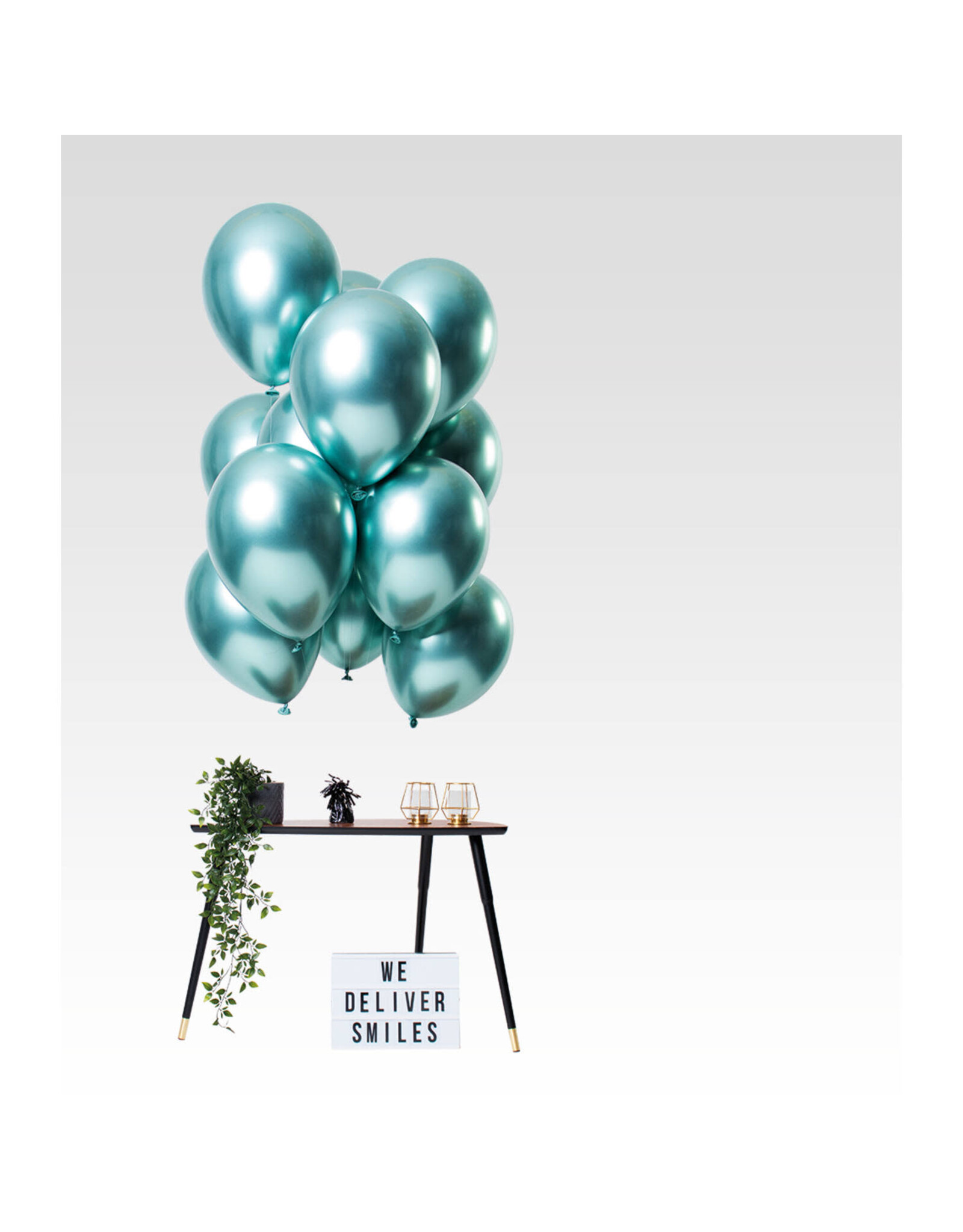 Latex ballonnenset let it shine groen 33 cm 12 stuks
