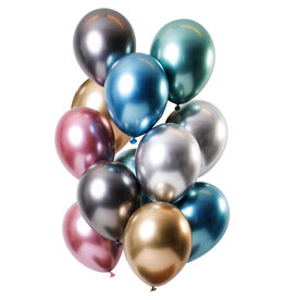 Latex ballonnenset let it shine mix multicolour 33 cm 12 stuks