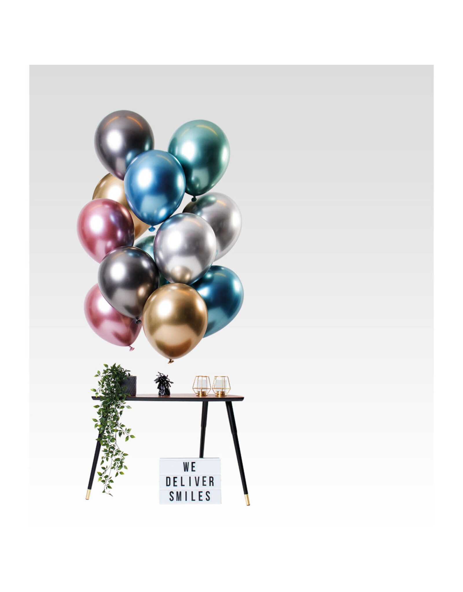 Latex ballonnenset let it shine mix multicolour 33 cm 12 stuks