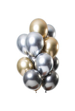 Latex ballonnenset let it shine mix zilver/goud/onyx 33 cm 12 stuks