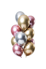 Latex ballonnenset let it shine mix zilver/goud/roze 33 cm 12 stuks