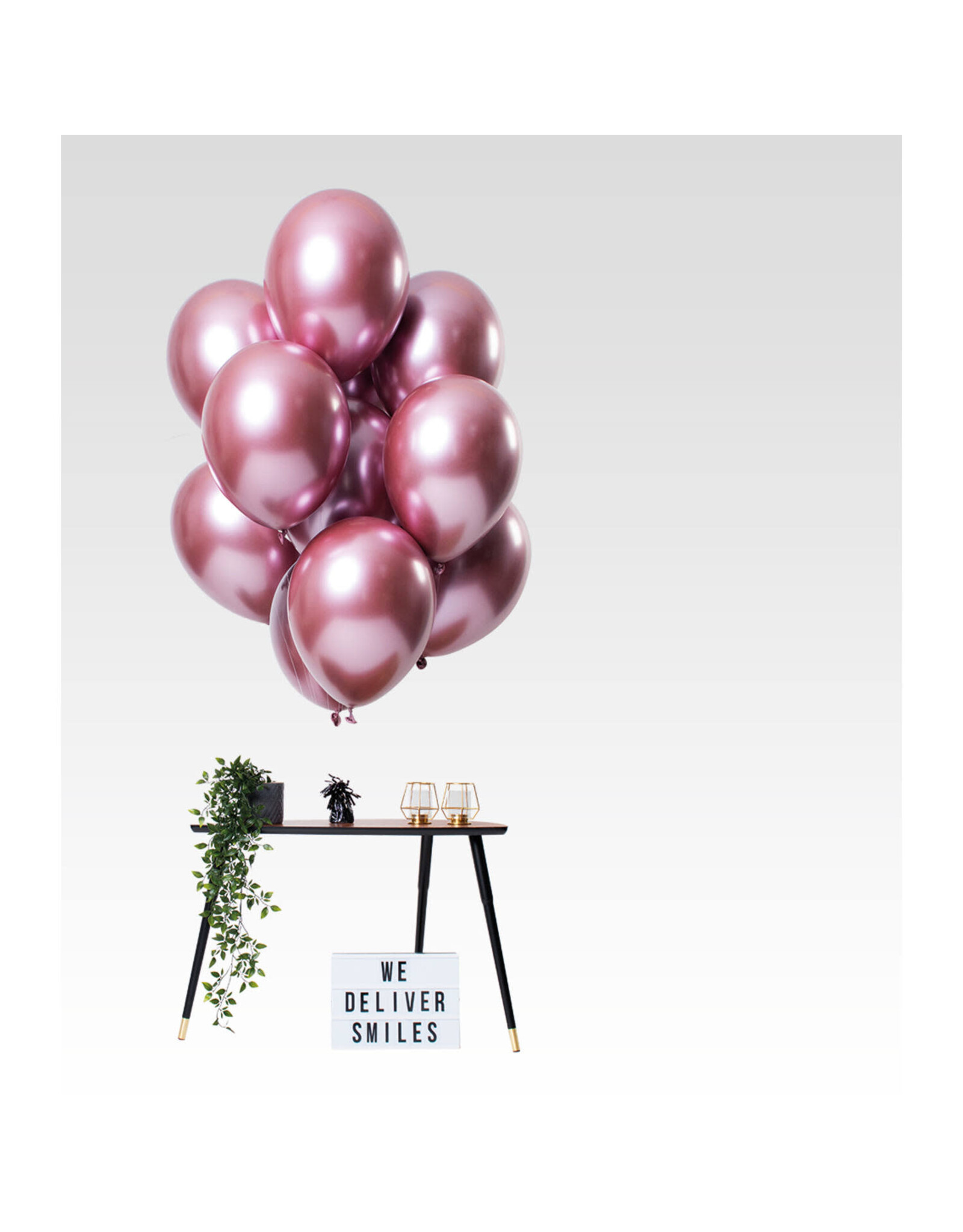 Latex ballonnenset let it shine roze 33 cm 12 stuks