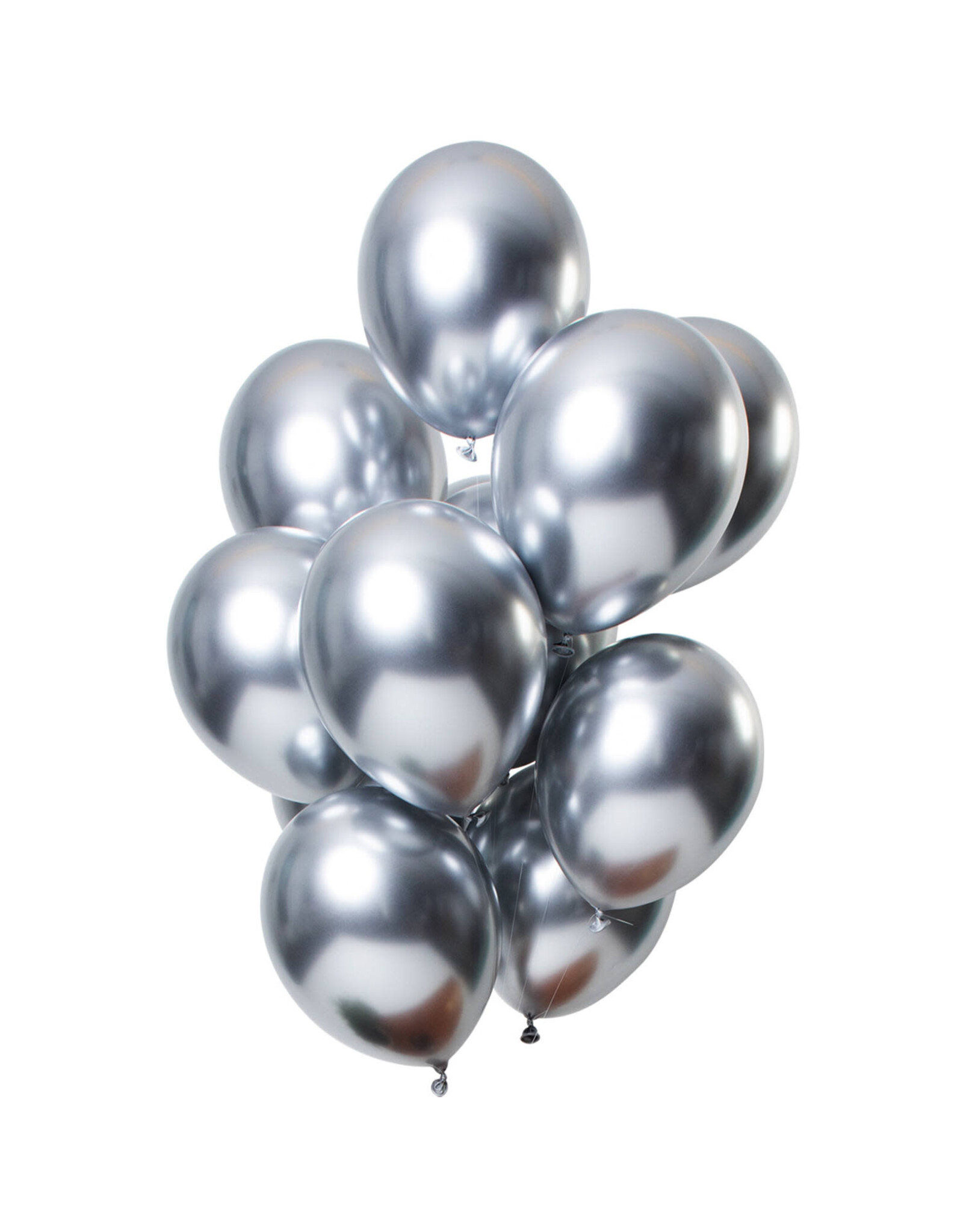 Latex ballonnenset let it shine zilver 33 cm 12 stuks