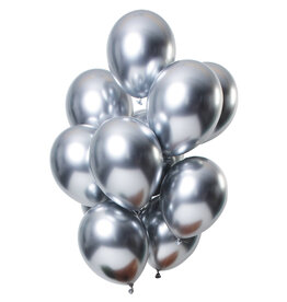 Latex ballonnenset let it shine zilver 33 cm 12 stuks