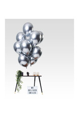Latex ballonnenset let it shine zilver 33 cm 12 stuks
