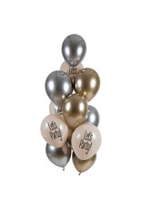 Latex ballonnenset Let’s party - White tie 33 cm 12 stuks