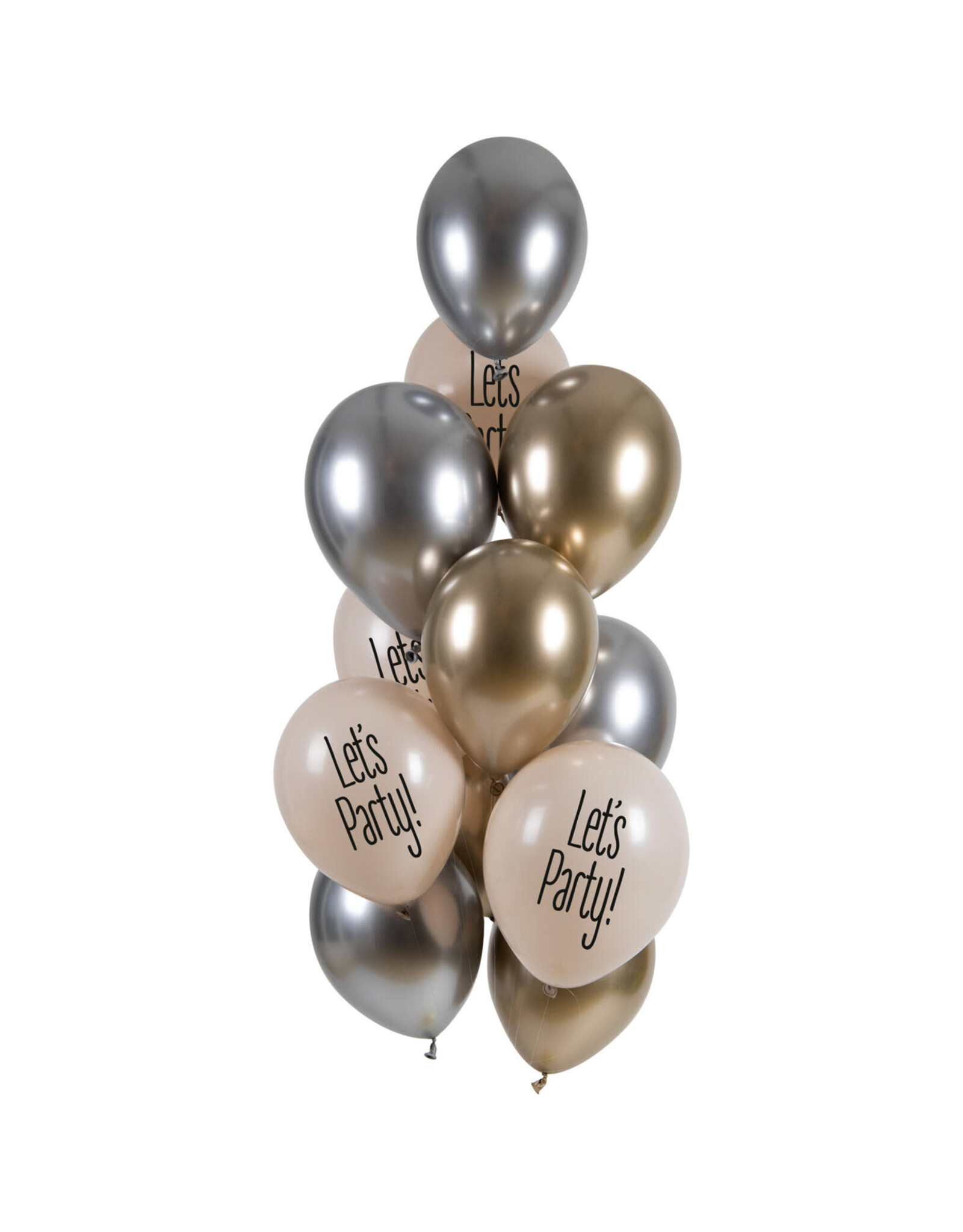Latex ballonnenset Let’s party - White tie 33 cm 12 stuks