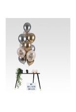 Latex ballonnenset Let’s party - White tie 33 cm 12 stuks