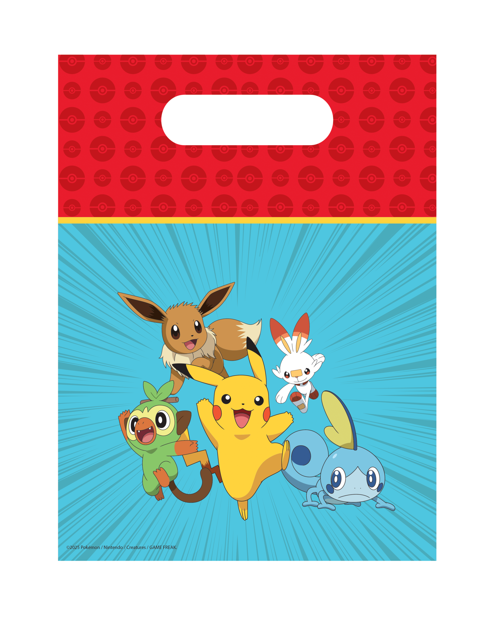 Pokemon plastic uitdeelzakjes 6 stuks