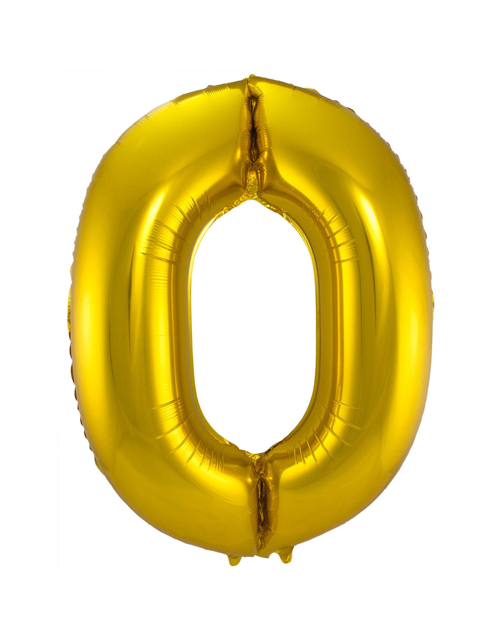 Folieballon goud cijfer 0 86 cm