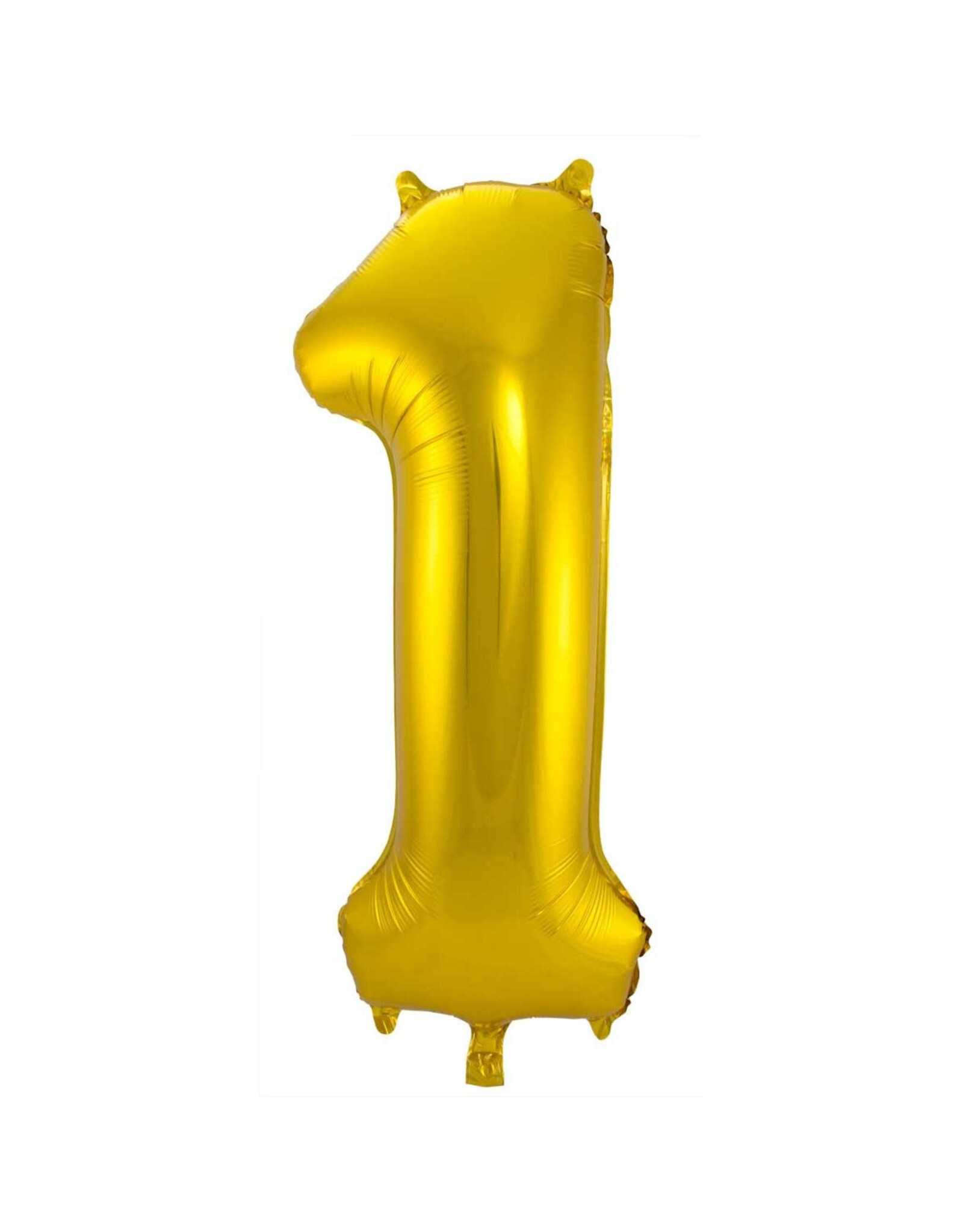Folieballon goud cijfer 1 86 cm