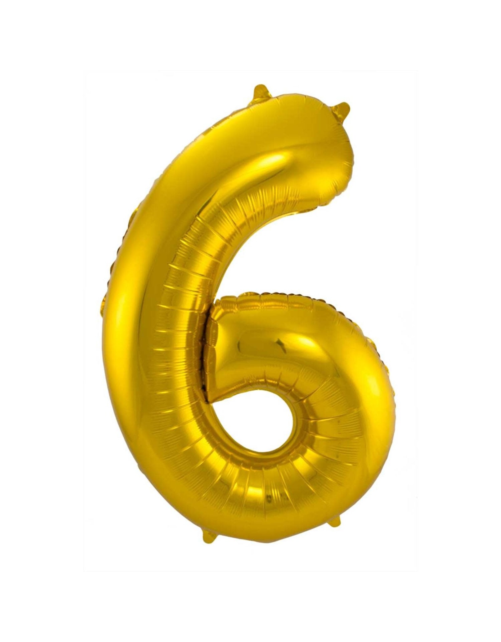 Folieballon goud cijfer 6 86 cm