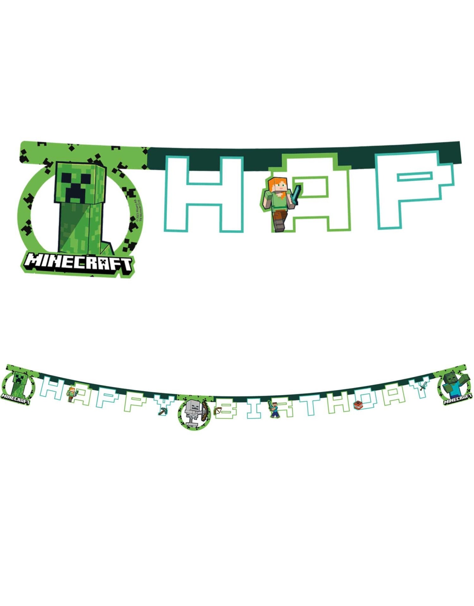 Minecraft letterslinger happy birthday 2 meter