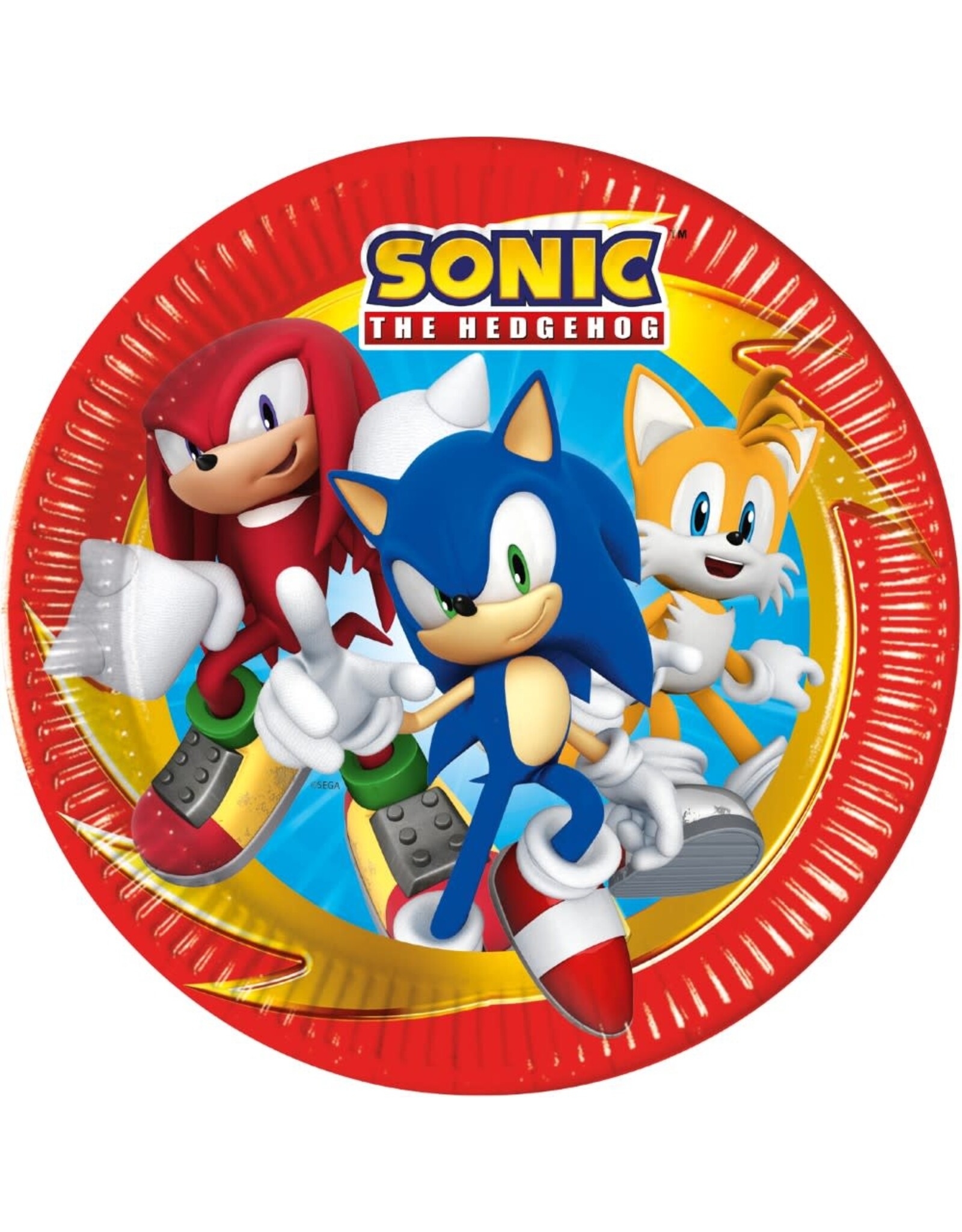 Sonic the Hedgehog borden 23 cm 8 stuks