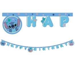 Angel & Stitch letterslinger happy birthday 2 meter