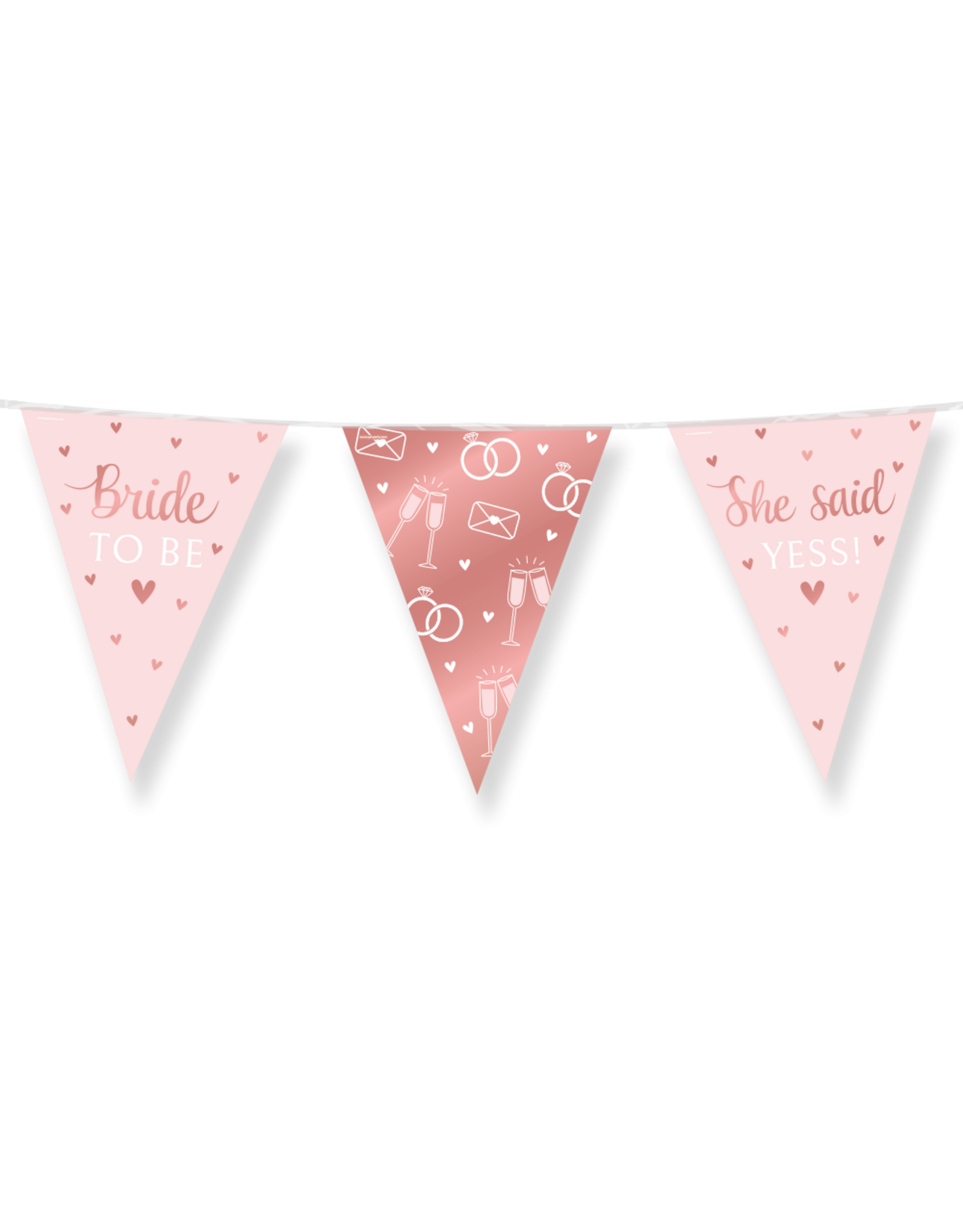 Bride to be vlaggenlijn folie 10 meter