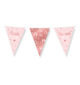 Bride to be vlaggenlijn folie 10 meter