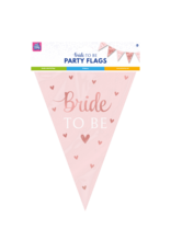 Bride to be vlaggenlijn folie 10 meter