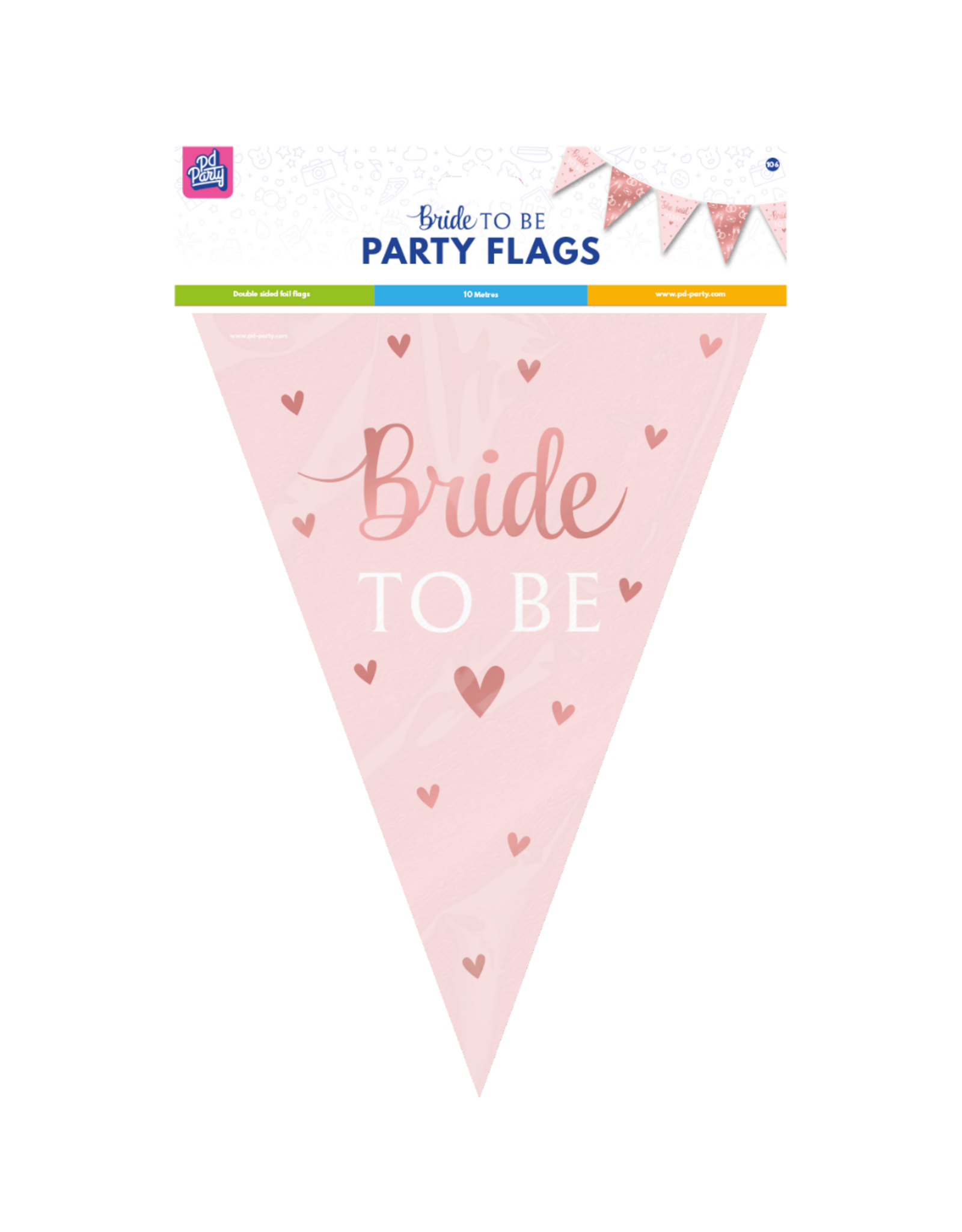 Bride to be vlaggenlijn folie 10 meter