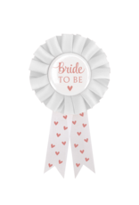 Party roset Bride to be wit/rosé goud