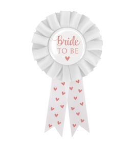 Party roset Bride to be wit/rosé goud