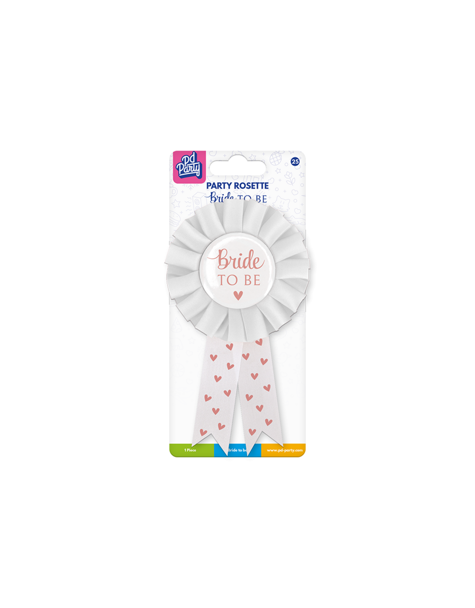 Party roset Bride to be wit/rosé goud