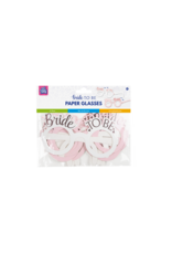 Bride to be/Team bride papieren brillen 8 stuks