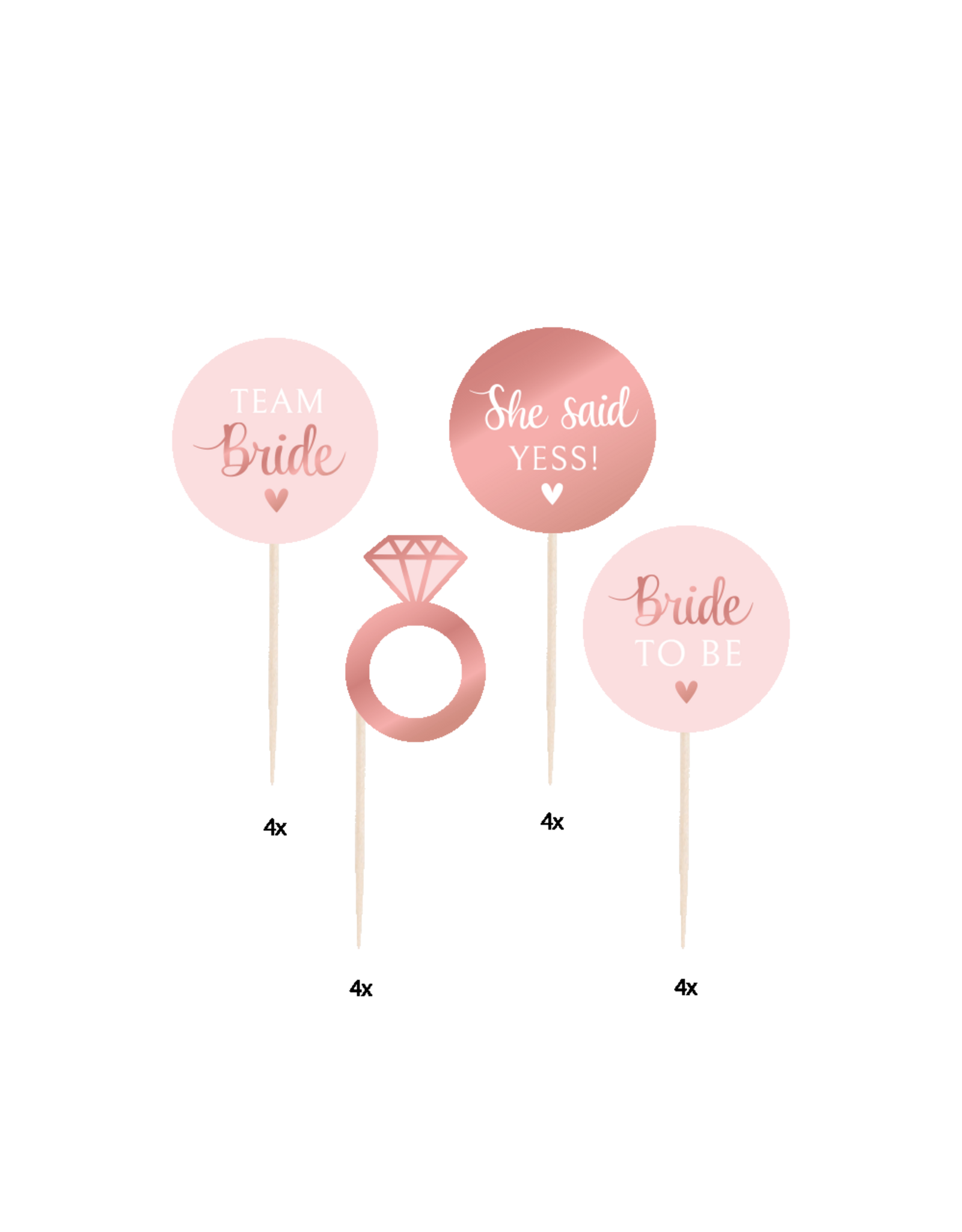 Bride to be cocktailprikkers 16 stuks