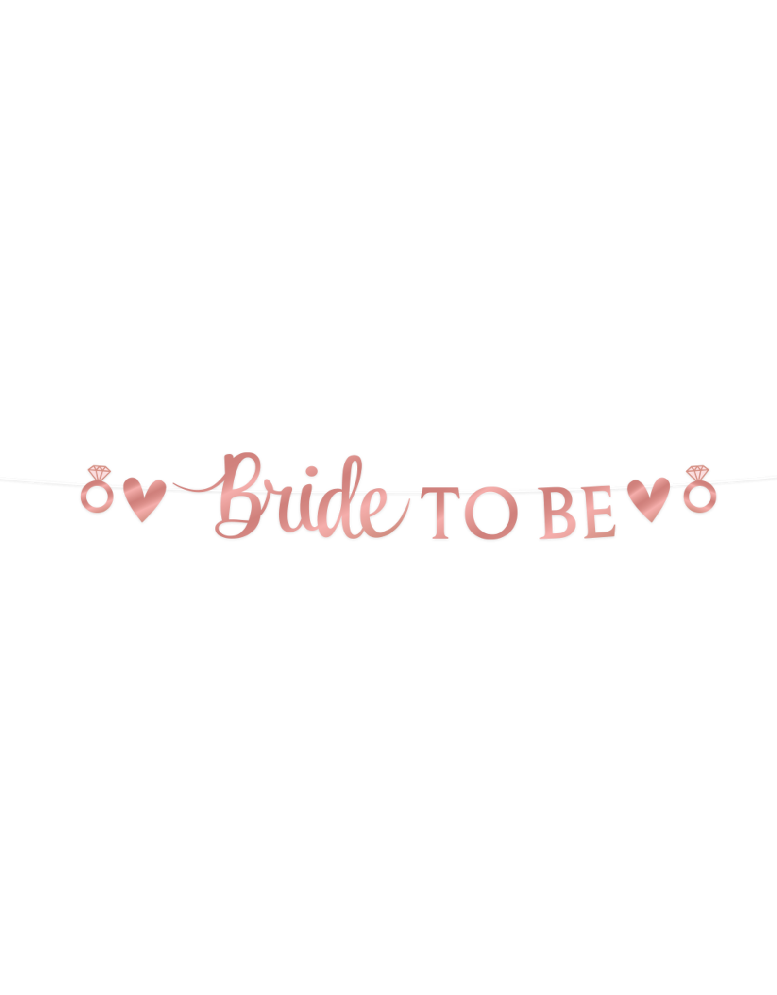 Bride to be letterslinger rosé goud 300 cm