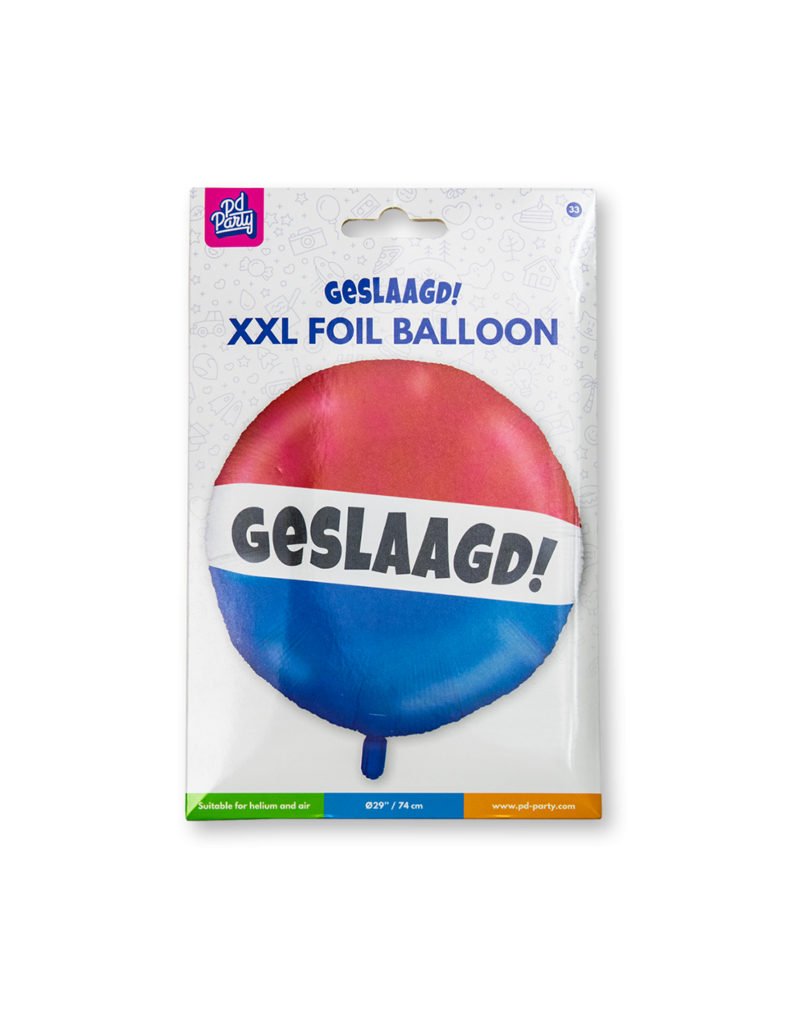 Folieballon supershape geslaagd Nederland 74 cm
