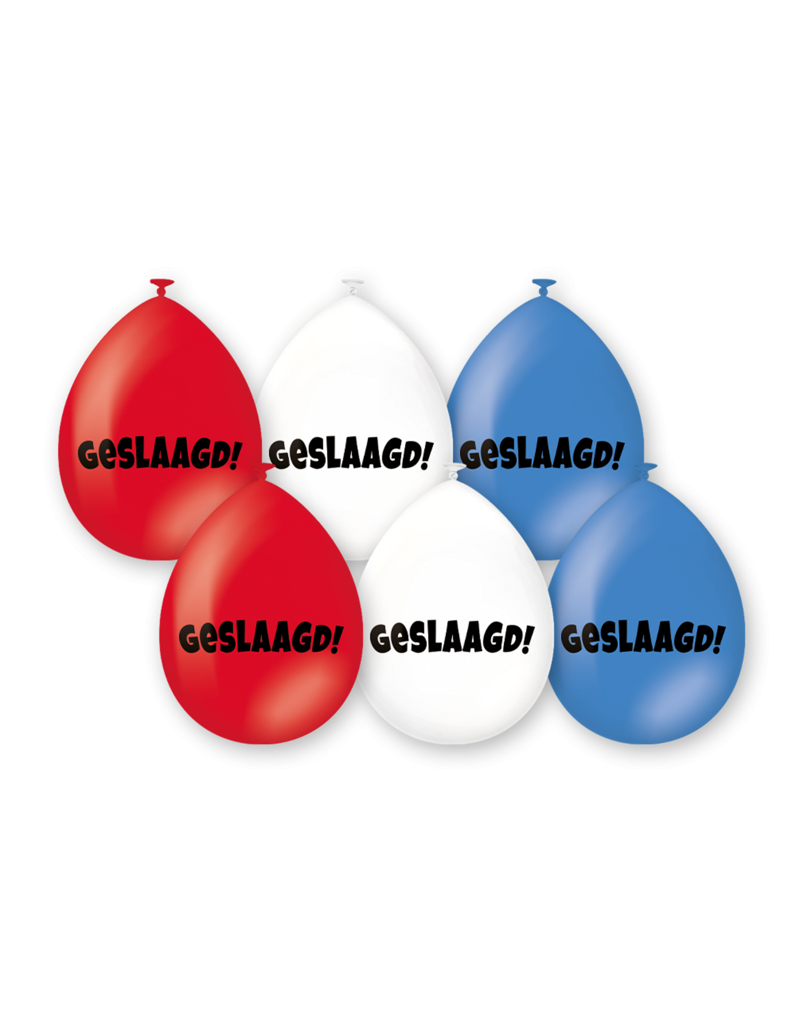 Latex ballonnen geslaagd Nederland 30 cm 6 stuks