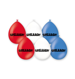 Latex ballonnen geslaagd Nederland 30 cm 6 stuks
