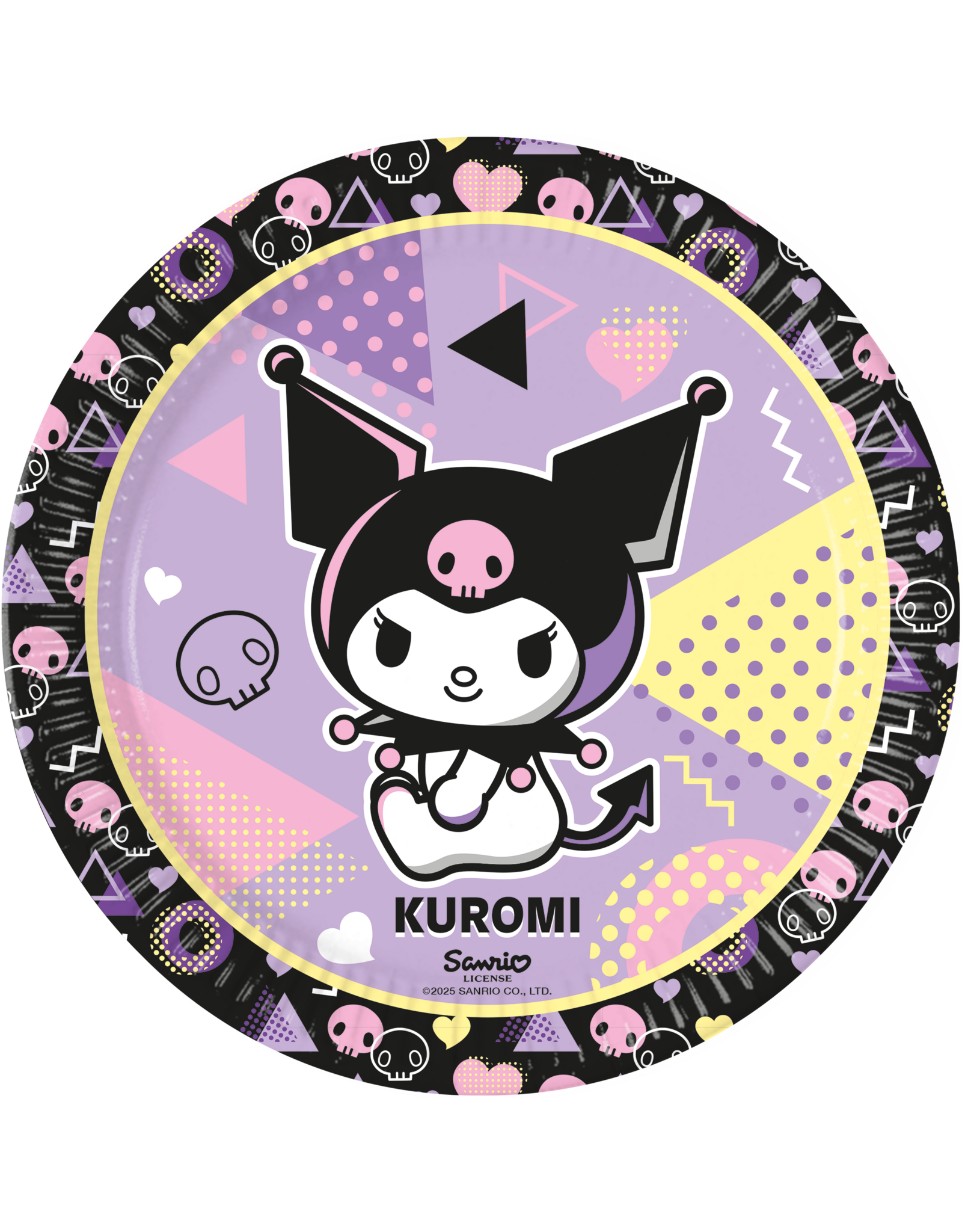 Kuromi borden 23 cm 8 stuks