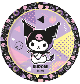 Kuromi borden 23 cm 8 stuks