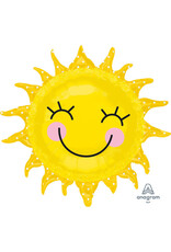 Folieballon supershape smiling zon 74 x 71 cm