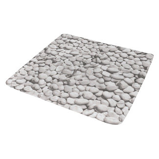 verlegen Okkernoot Stralend Antislip douchemat Stepstones grijs 55x55cm | HSDW.NL!