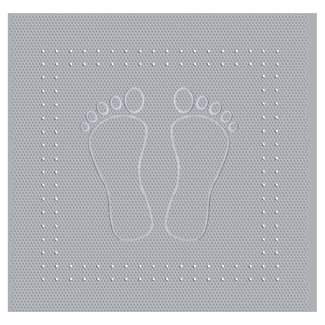 Kleine Wolke Douchemat Foot grijs 55x55cm Kleine Wolke Douchemat Foot grijs 55x55cm