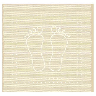 Kleine Wolke Douchemat Foot beige 55x55cm