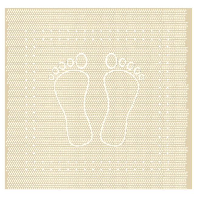 Kleine Wolke Badinleg Foot beige 36x72cm