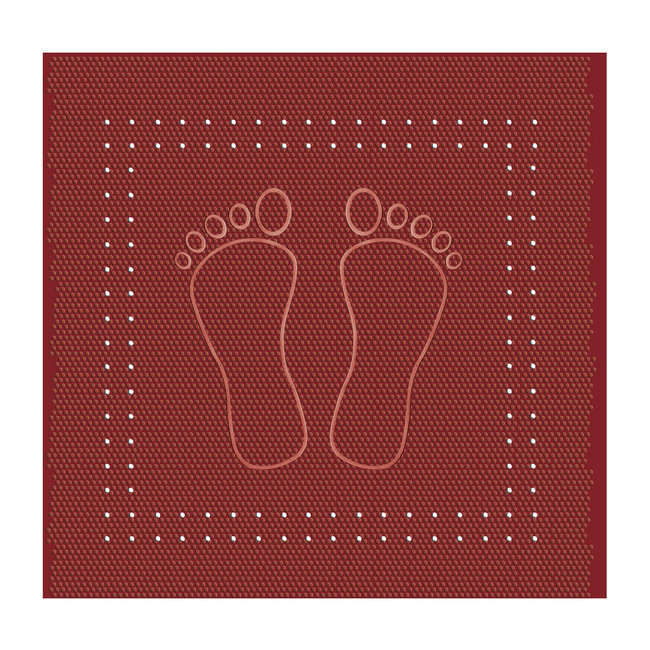 Kleine Wolke Badinleg Foot robijnrood 36x72cm