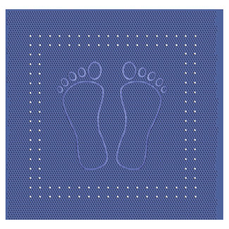 Kleine Wolke Badinleg Foot blauw 36x72cm